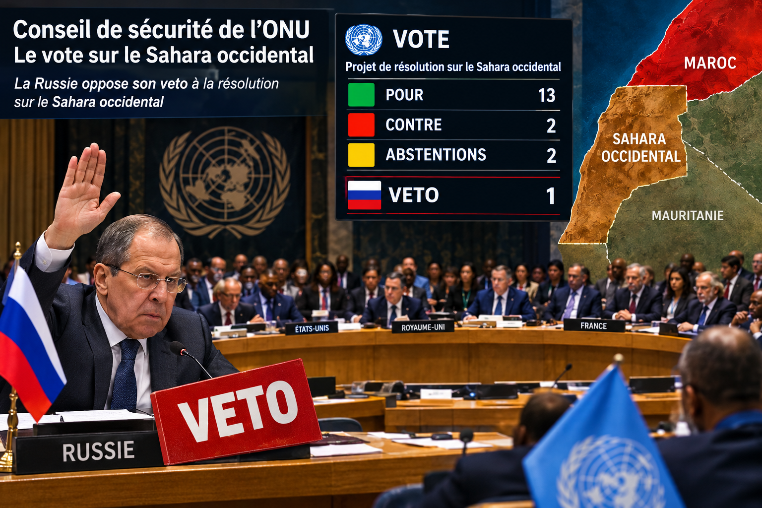 Sahara occidental : un an après la résolution 2797, le veto russe rebat les cartes à l'ONU