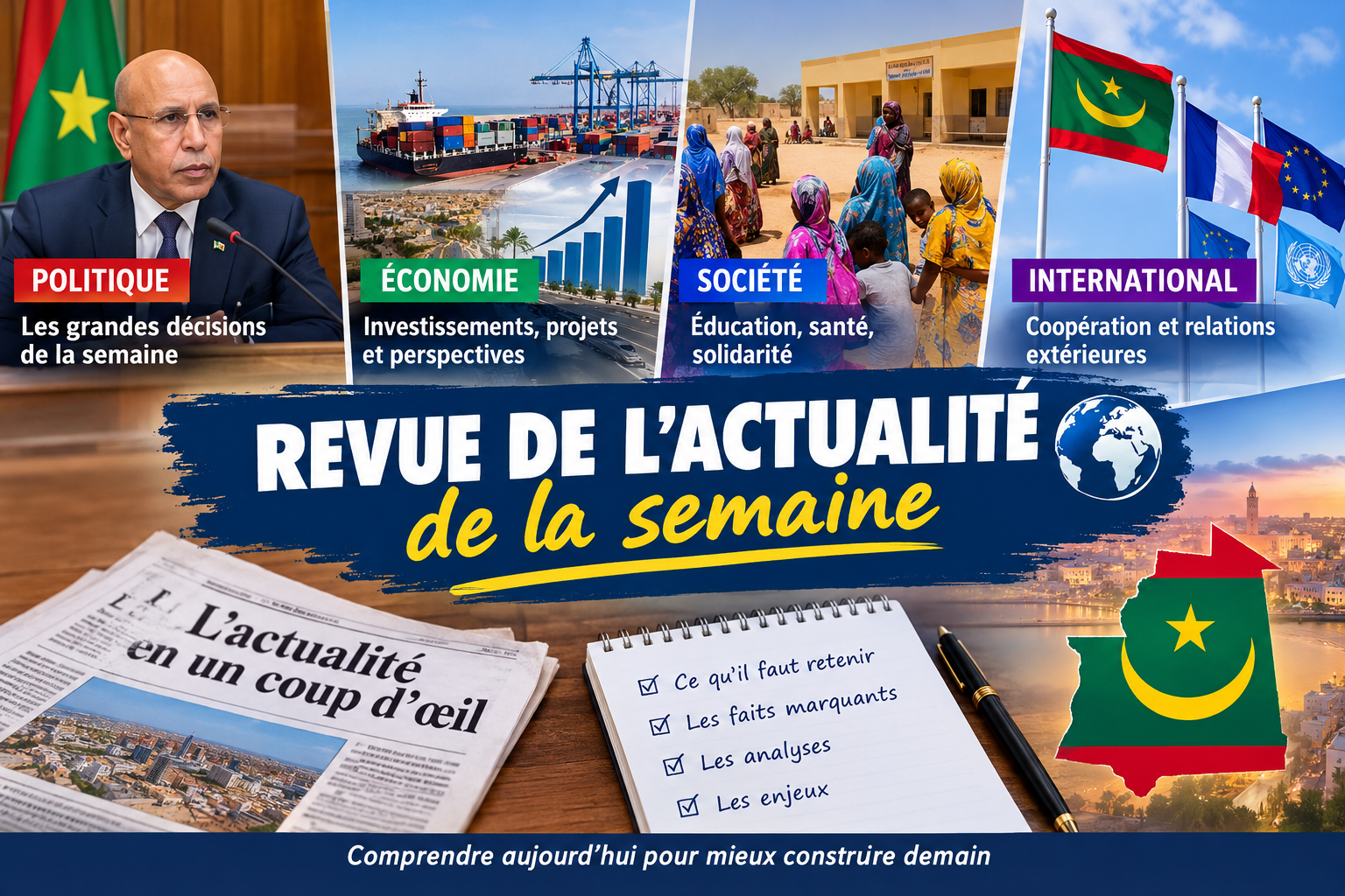 Rentrée, réformes et défis humanitaires : la Mauritanie au cœur d’une semaine charnière.