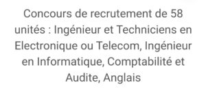 CONCOURS DE RECRUTEMENT