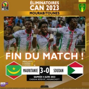 CAN 2023, qualifications:la Mauritanie bat le Soudan