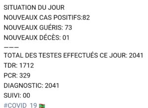Situation du Covid19 ces dernières 24h en Mauritanie