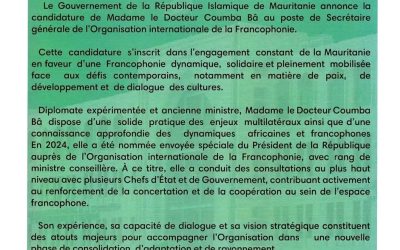 La Mauritanie à la conquête de la Francophonie
